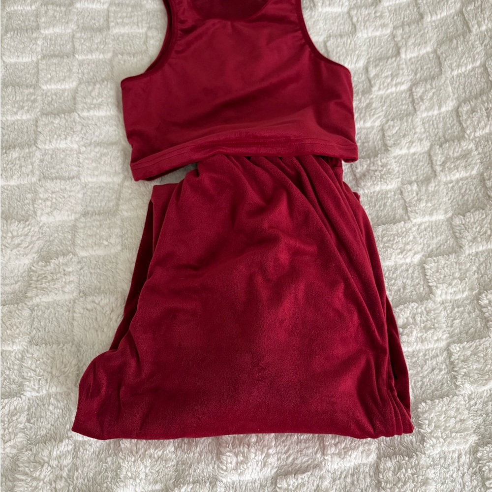 Woman’s Stylish Red Two-Piece Set